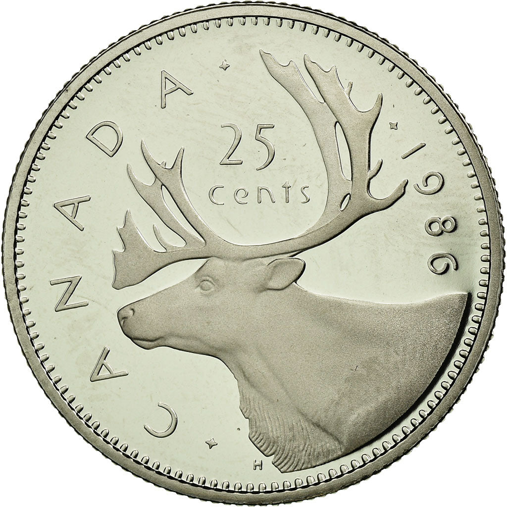 Coin, Canada, Elizabeth II, 25 Cents, 1986, Royal Canadian Mint, Ottawa