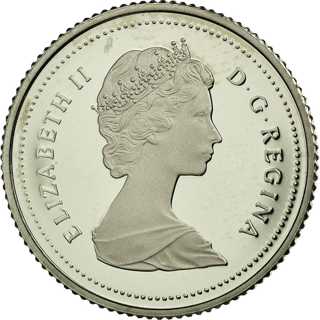 Moeda, Canadá, Elizabeth II, 10 Cents, 1986, Royal Canadian Mint, Ottawa