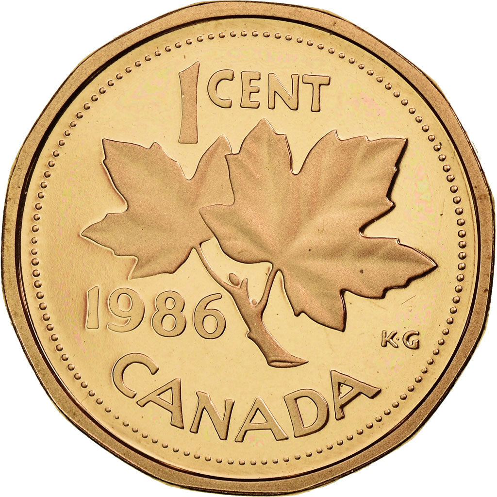 Coin, Canada, Elizabeth II, Cent, 1986, Royal Canadian Mint, Ottawa, MS(65-70)