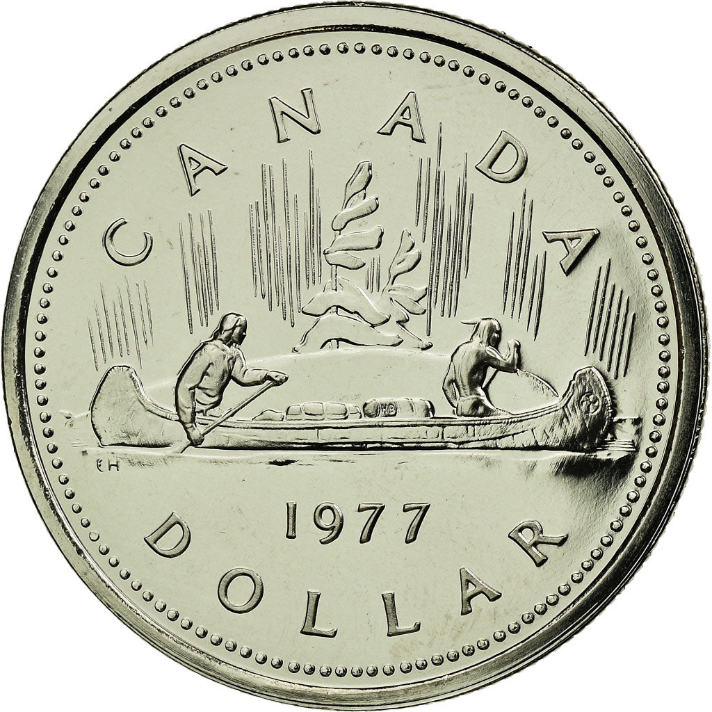Coin, Canada, Elizabeth II, Dollar, 1977, Royal Canadian Mint, Ottawa