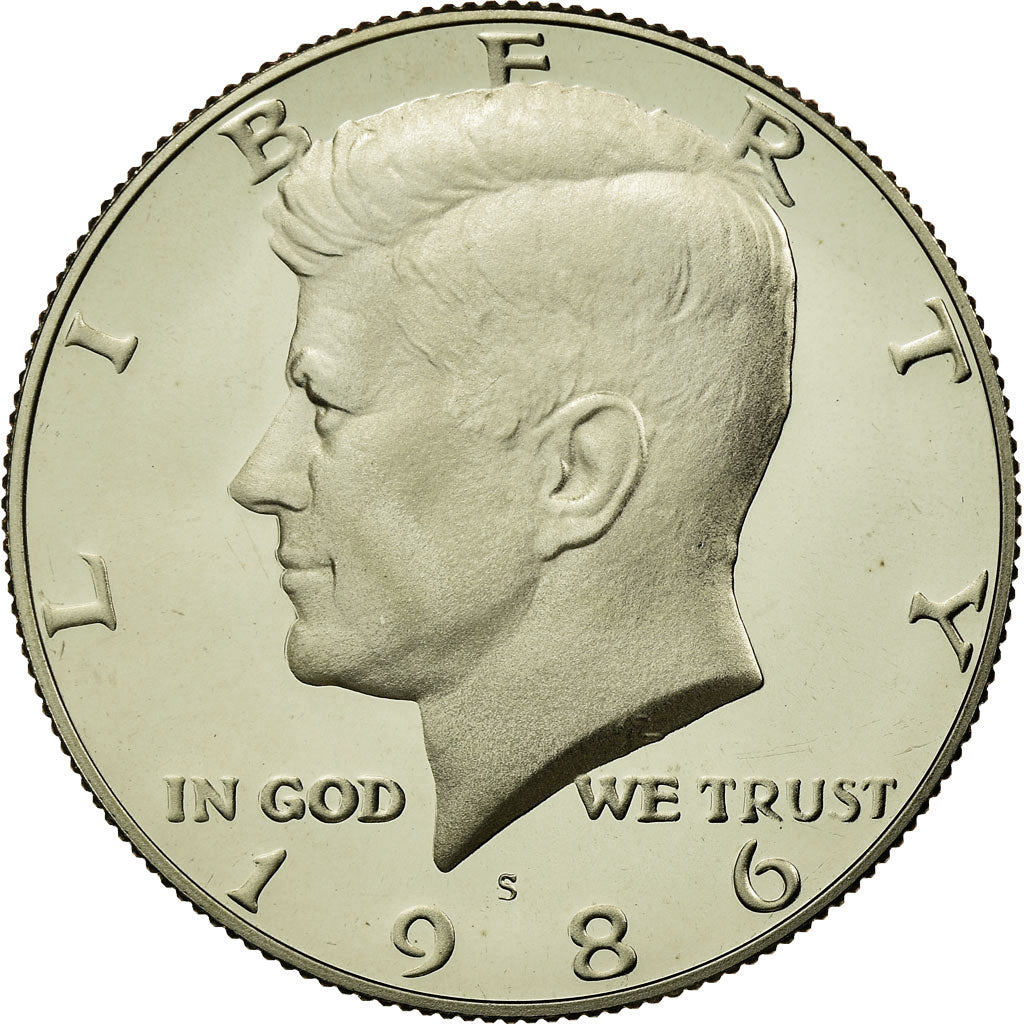 Coin, United States, Kennedy Half Dollar, Half Dollar, 1986, U.S. Mint, San