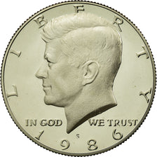 Coin, United States, Kennedy Half Dollar, Half Dollar, 1986, U.S. Mint, San