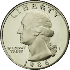 Coin, United States, Washington Quarter, Quarter, 1986, U.S. Mint, San