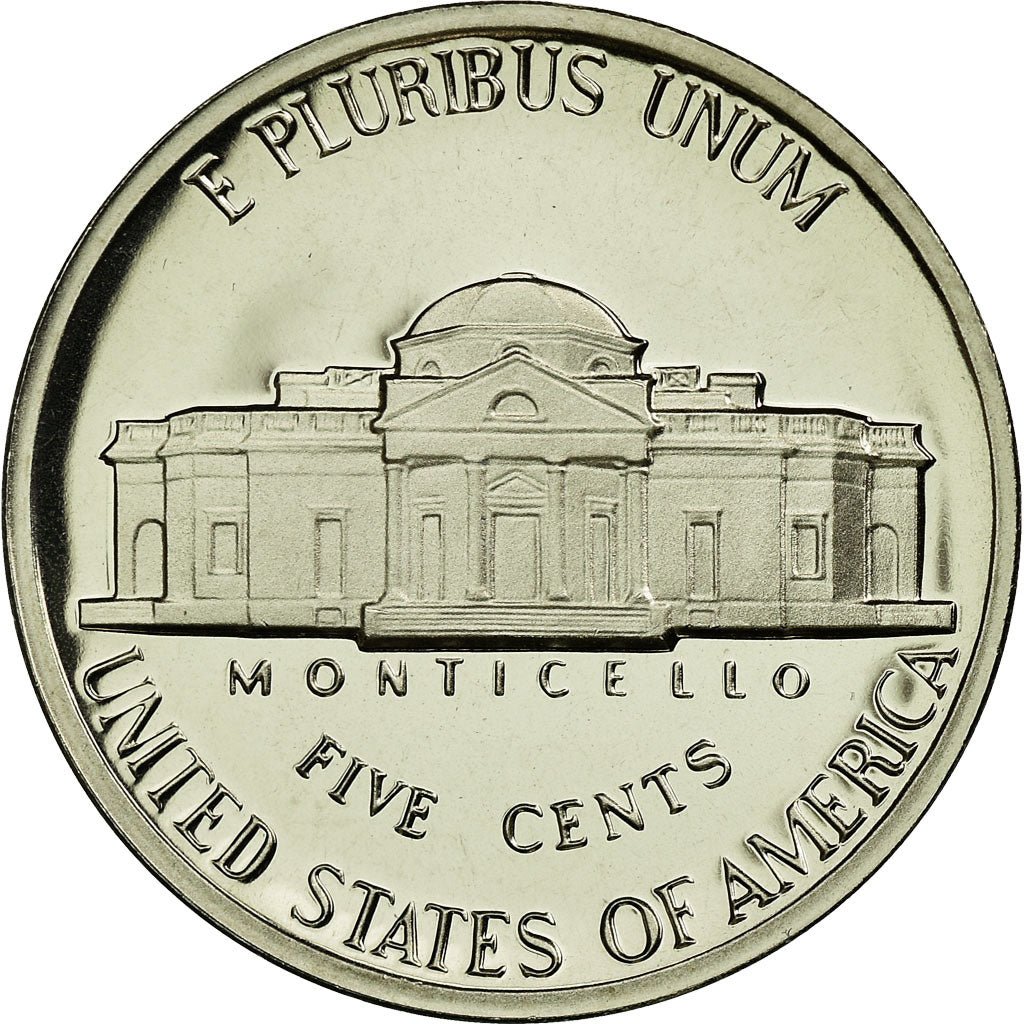 Moneta, USA, Jefferson Nickel, 5 Cents, 1986, U.S. Mint, San Francisco