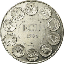 France, Medal, Ecu Europa, 1984, AU(55-58), Copper-nickel
