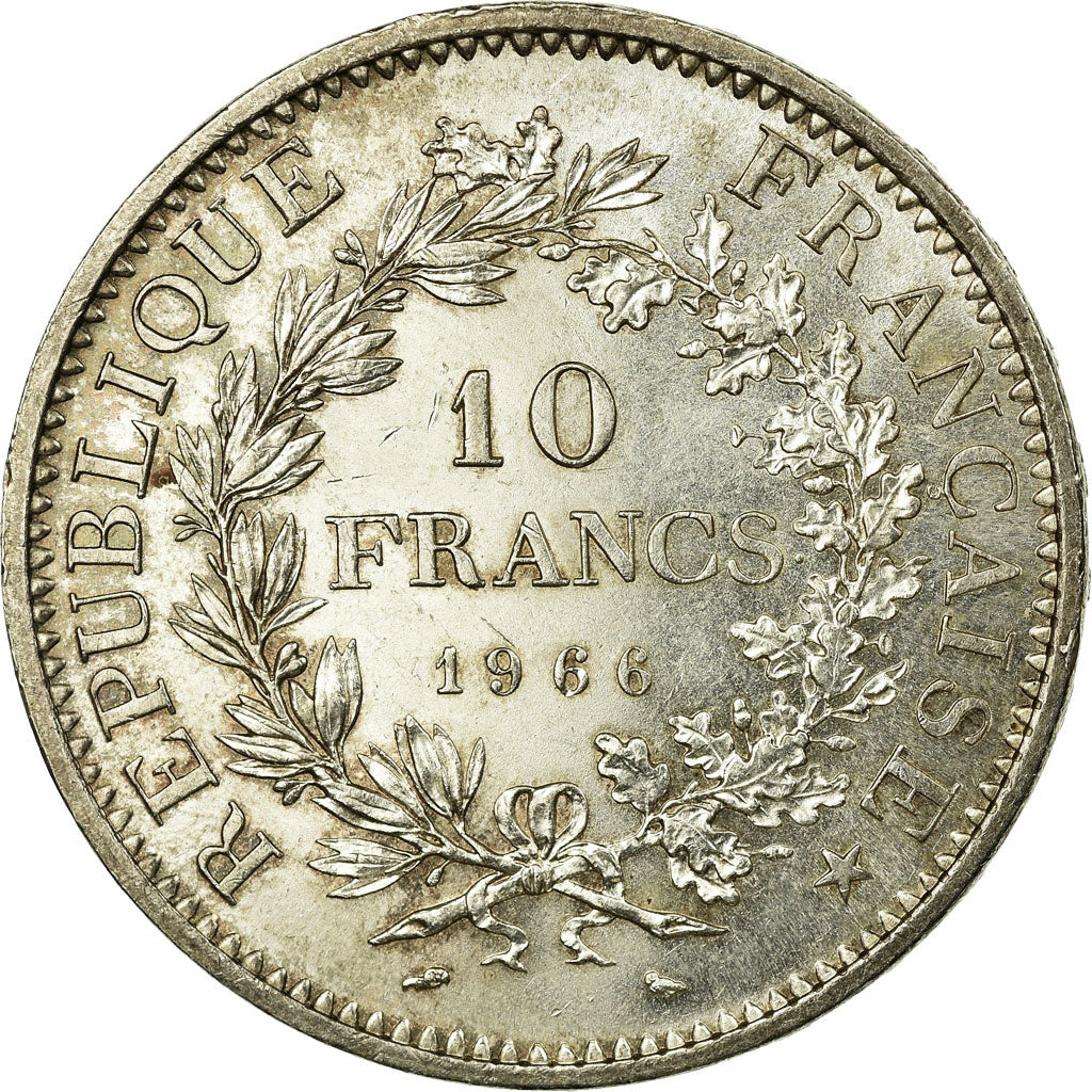 Coin, France, Hercule, 10 Francs, 1966, Paris, EF(40-45), Silver, KM:932