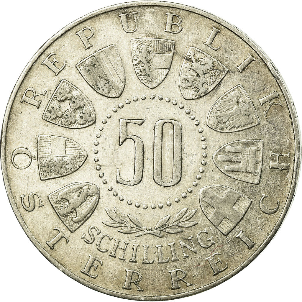 Coin, Austria, 50 Schilling, 1964, EF(40-45), Silver, KM:2896