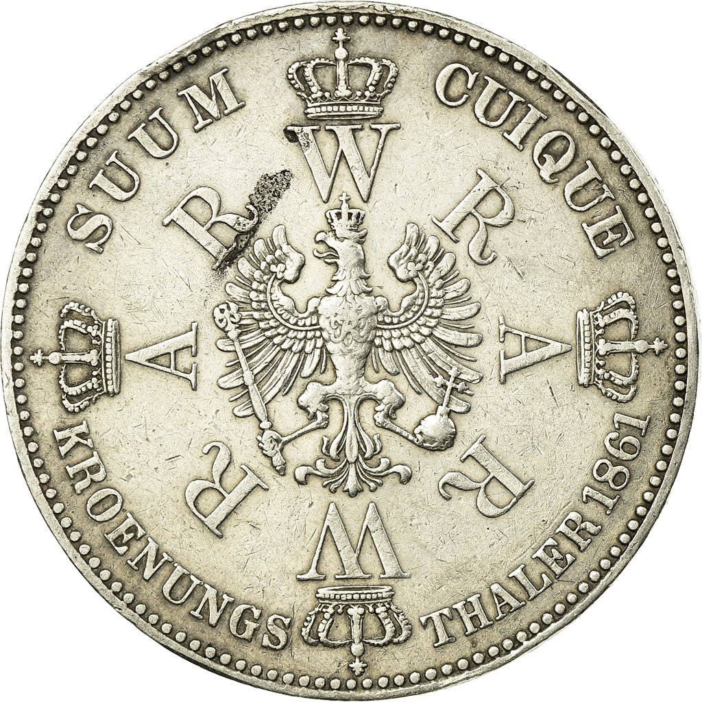 Coin, German States, PRUSSIA, Wilhelm I, Thaler, 1861, Berlin, EF(40-45)