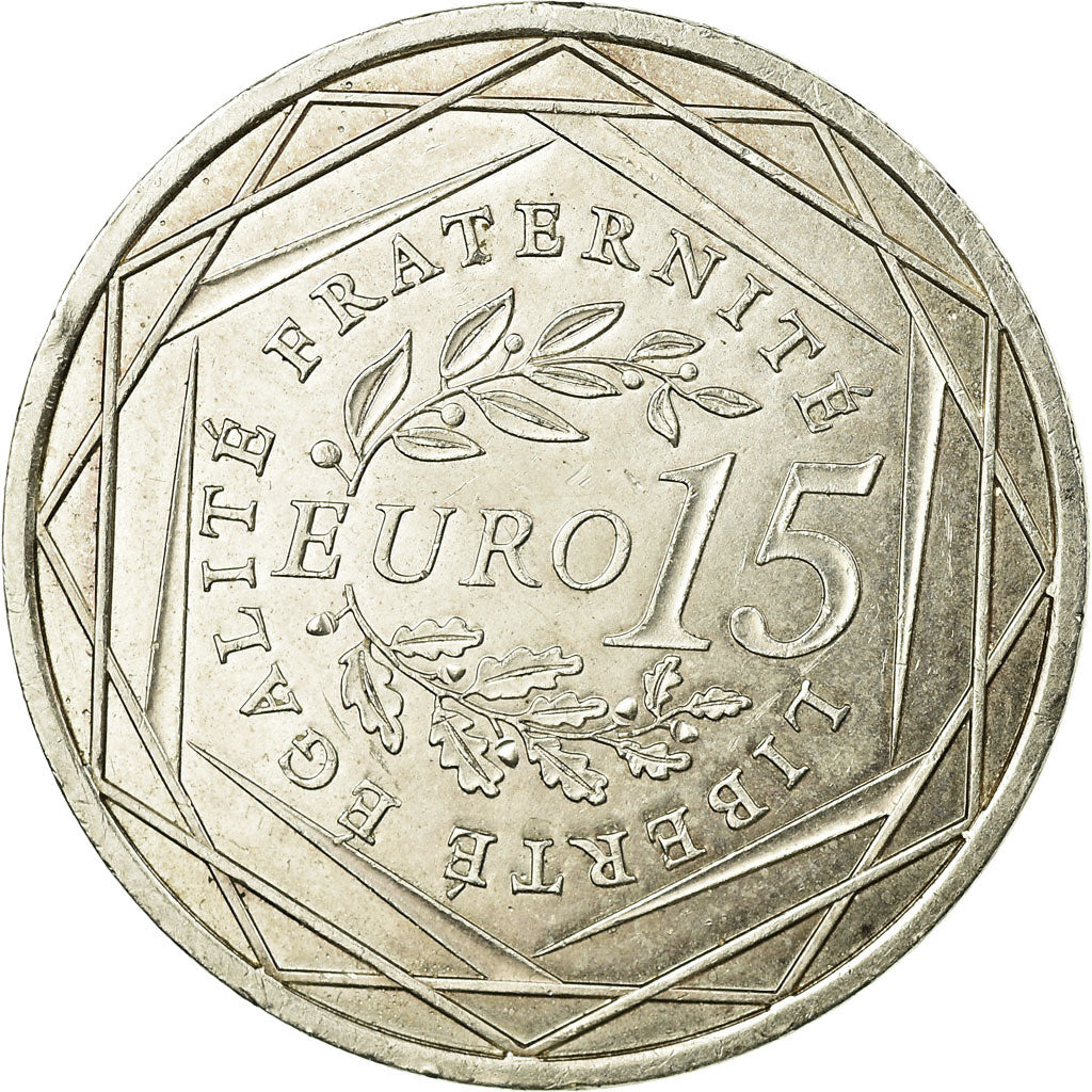 France, 15 Euro, 2008, EF(40-45), Silver, Gadoury:EU288, KM:1535