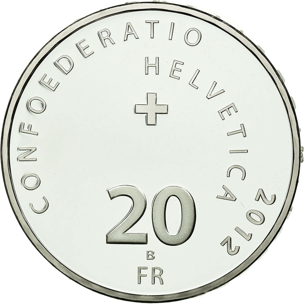 Coin, Switzerland, 20 Francs, 2012, Bern, MS(65-70), Silver, KM:143