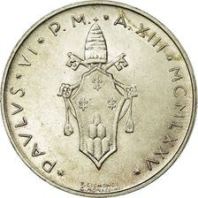 Coin, VATICAN CITY, Paul VI, 500 Lire, 1975, Roma, AU(55-58), Silver, KM:123