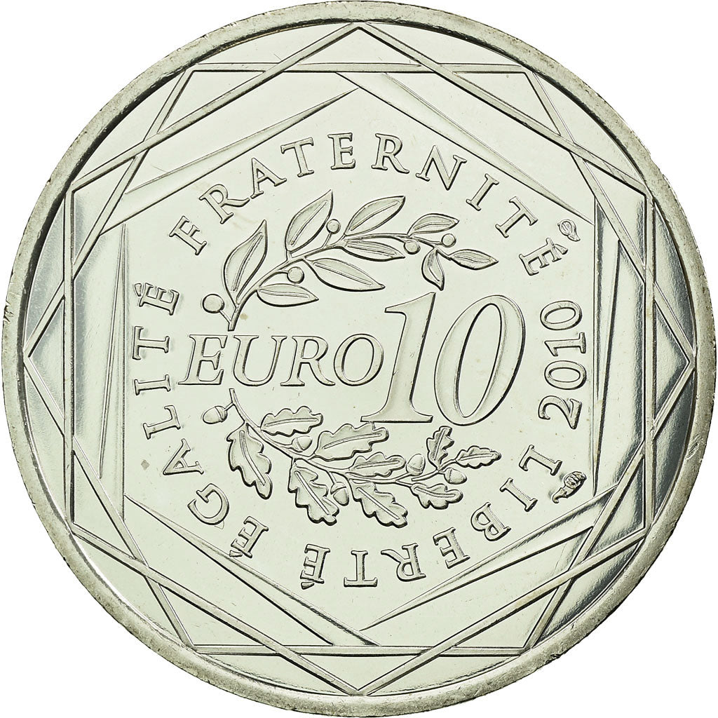 France, 10 Euro, Corse, 2010, MS(63), Silver, KM:1658