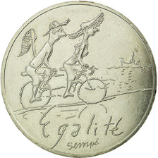 France, 10 Euro, 2014, Egalité, AU(55-58), Silver, Gadoury:EU718