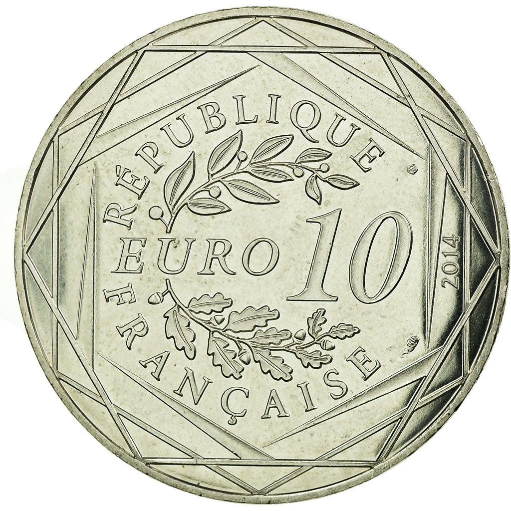 France, 10 Euro, 2014, Egalité, AU(55-58), Silver, Gadoury:EU718