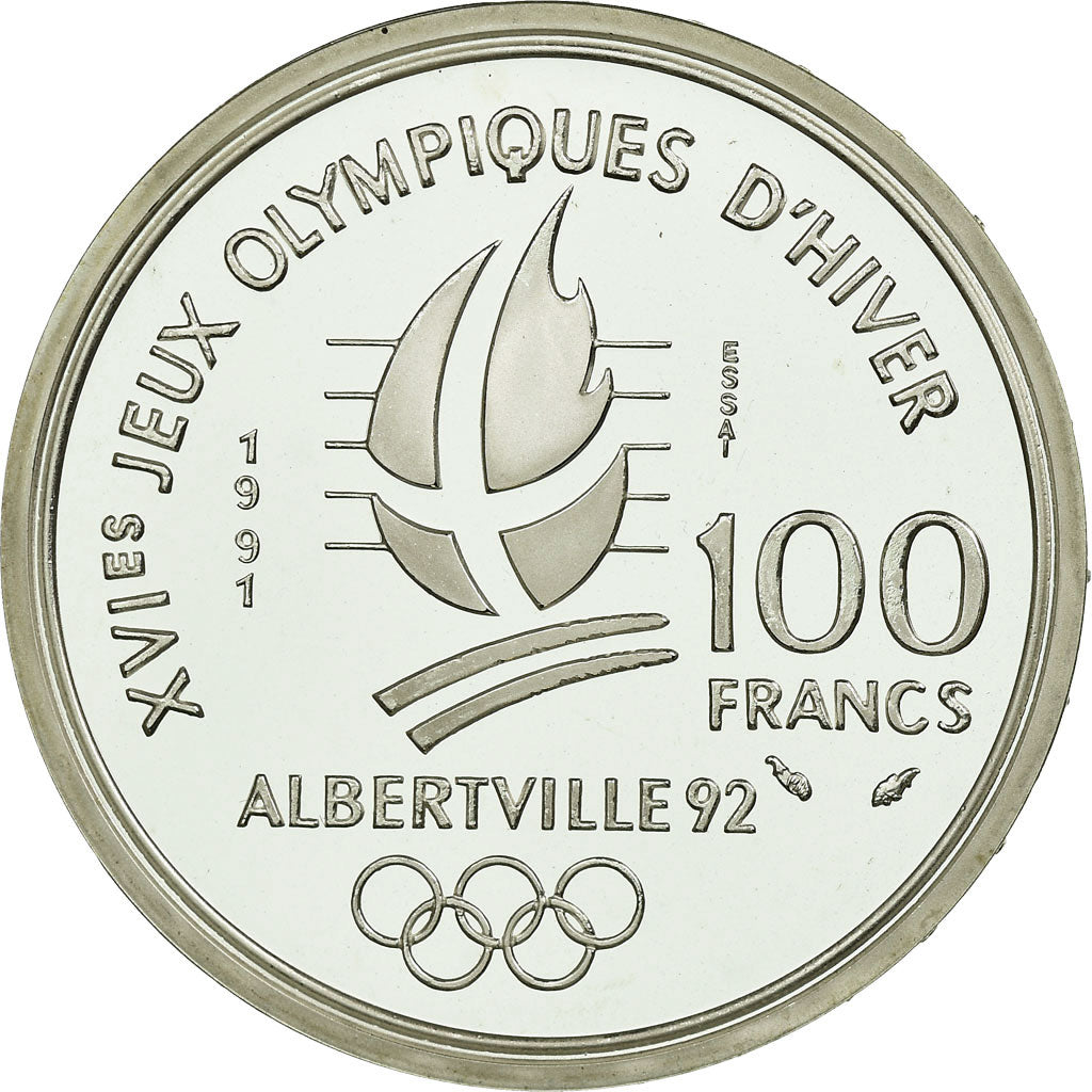 Coin, France, 100 Francs, 1991, ESSAI, MS(65-70), Silver, Gadoury:C22