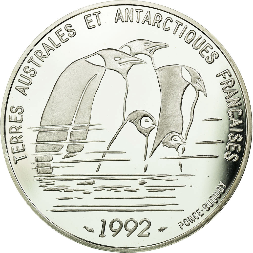 Coin, France, 100 Francs, 1992, Manchot Empereur, MS(65-70), Silver, KM:1011