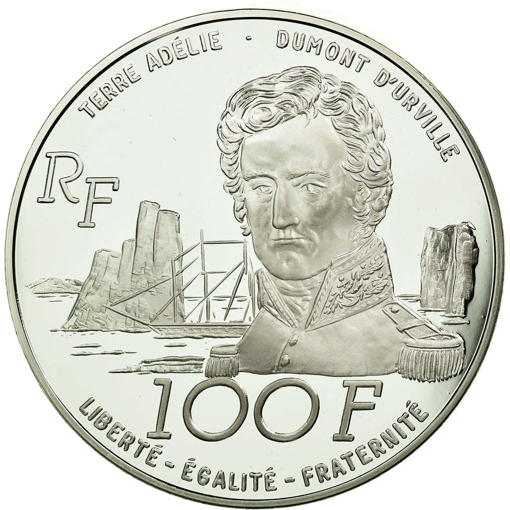 Coin, France, 100 Francs, 1992, Manchot Empereur, MS(65-70), Silver, KM:1011