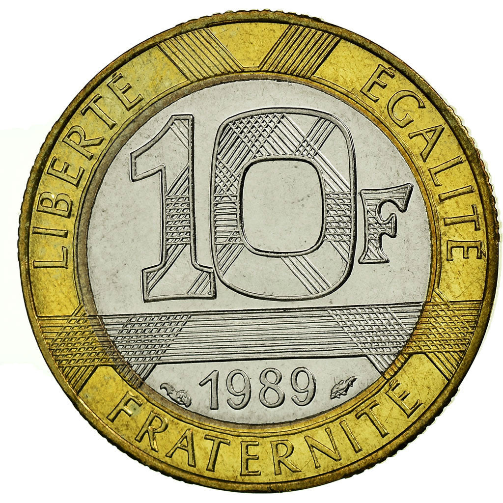 Coin, France, Génie, 10 Francs, 1989, Paris, MS(63), Bi-Metallic, KM:964.1