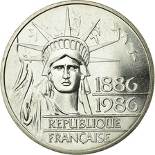 Coin, France, Statue de la Liberté, 100 Francs, 1986, AU(55-58), Silver