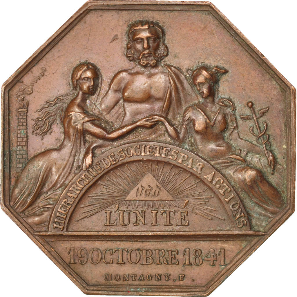 France, Industry, Token, AU(50-53), Copper, 34, 18.90