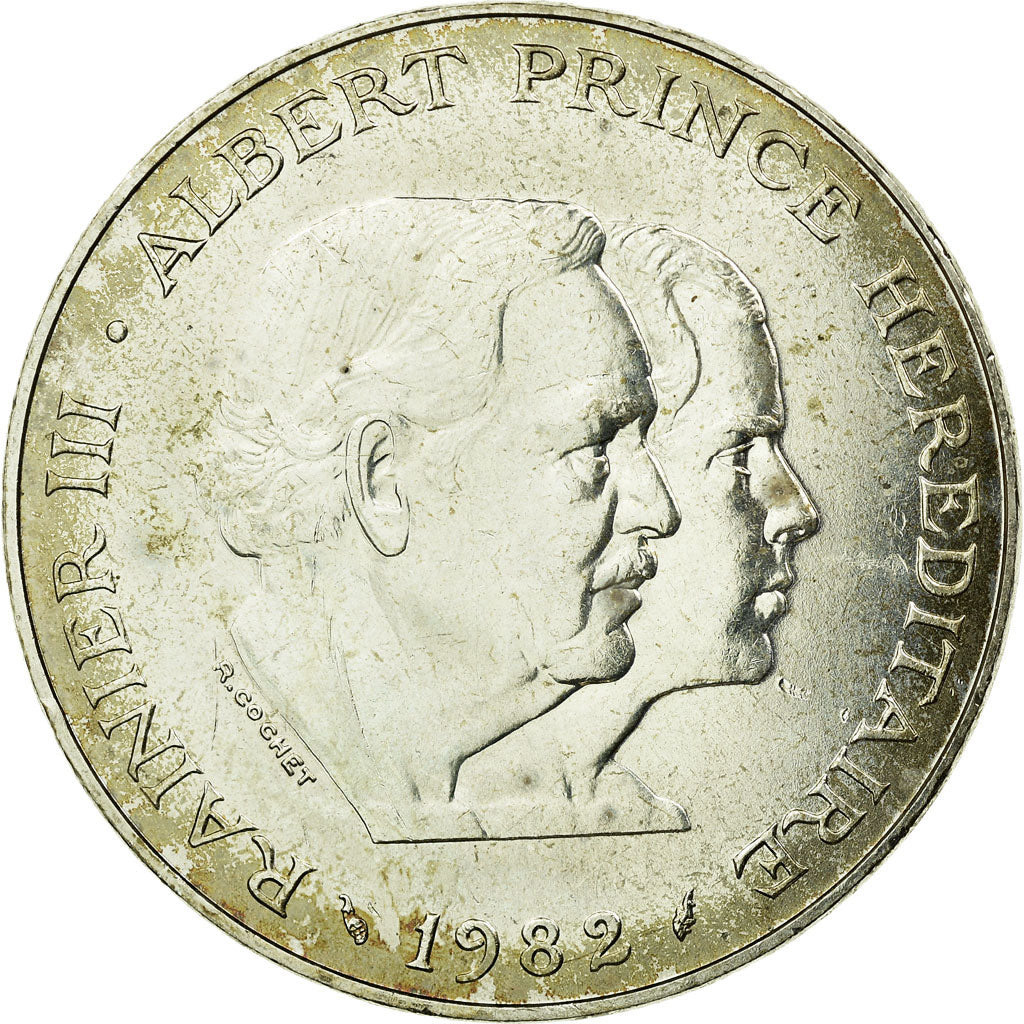 Coin, Monaco, Rainier III, 100 Francs, 1982, AU(55-58), Silver, KM:161