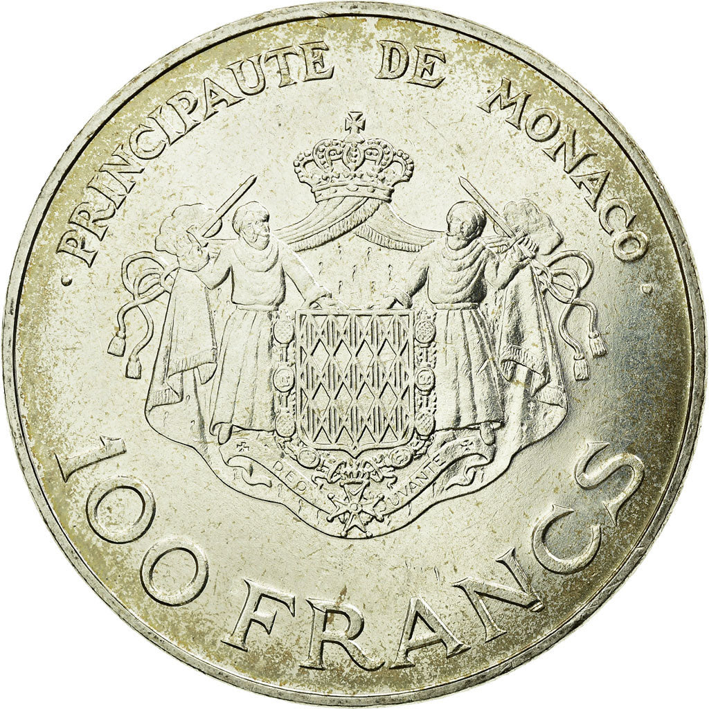 Coin, Monaco, Rainier III, 100 Francs, 1982, AU(55-58), Silver, KM:161