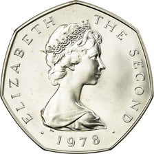 Coin, Isle of Man, Elizabeth II, 50 Pence, 1978, Pobjoy Mint, MS(65-70), Silver