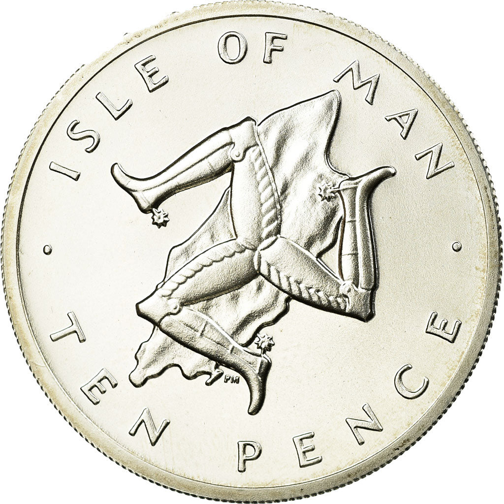 Coin, Isle of Man, Elizabeth II, 10 Pence, 1978, Pobjoy Mint, MS(65-70), Silver