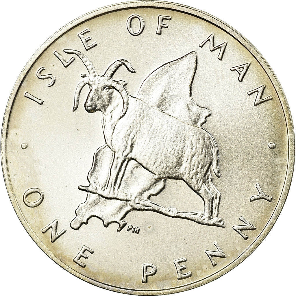 Coin, Isle of Man, Elizabeth II, Penny, 1978, Pobjoy Mint, MS(65-70), Silver