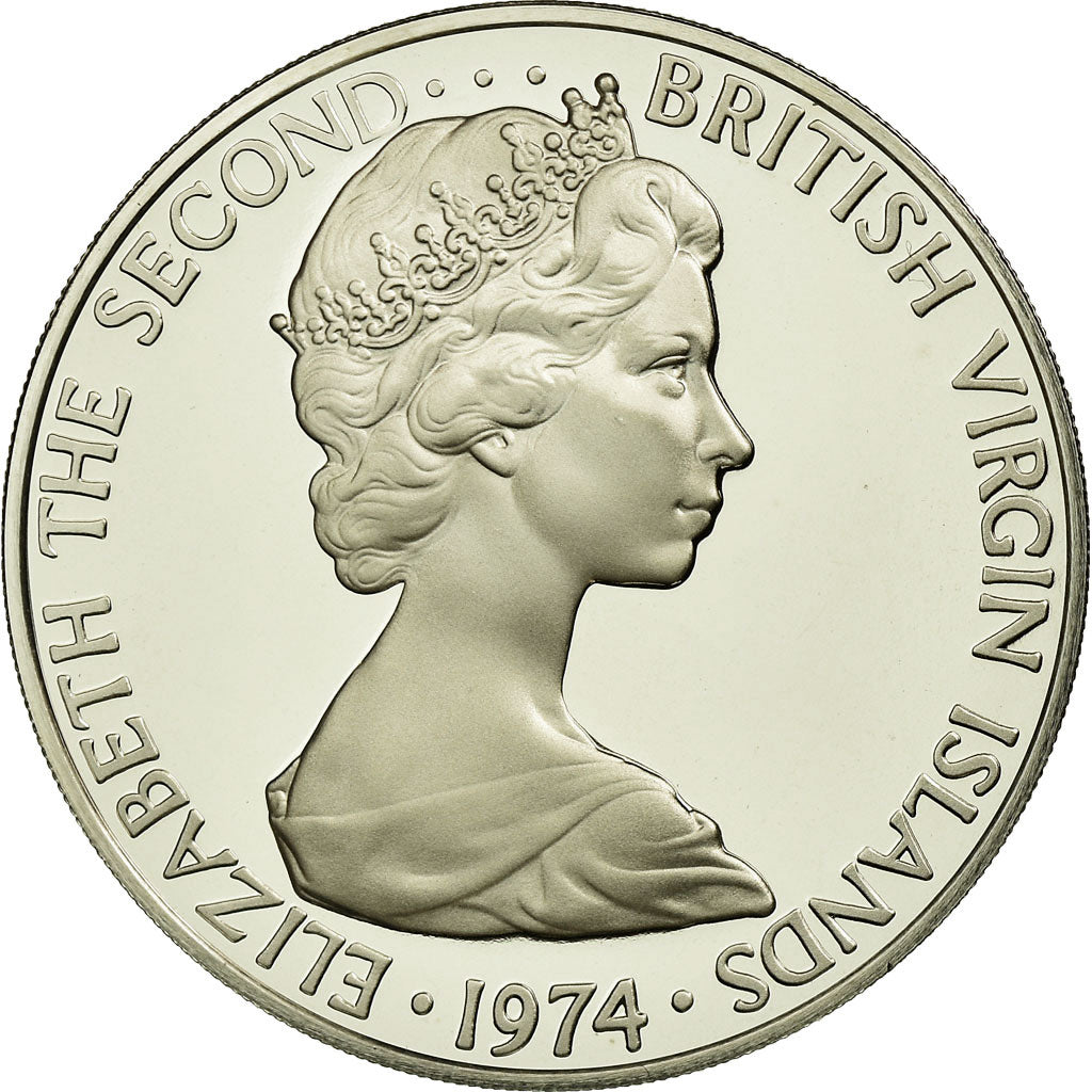 Coin, BRITISH VIRGIN ISLANDS, Elizabeth II, 50 Cents, 1974, Franklin Mint