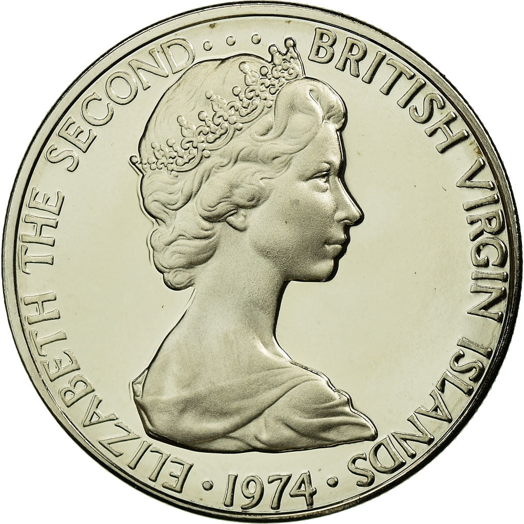 Coin, BRITISH VIRGIN ISLANDS, Elizabeth II, 10 Cents, 1974, Franklin Mint