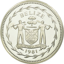 Moneda, Belice, 10 Dollars, 1981, Franklin Mint, FDC, Plata, KM:65a