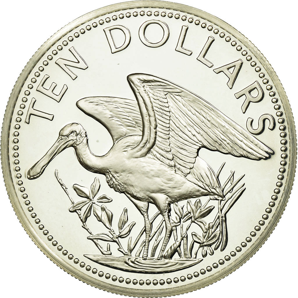 Moneda, Belice, 10 Dollars, 1981, Franklin Mint, FDC, Plata, KM:65a
