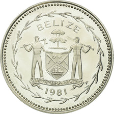 Monnaie, Belize, 50 Cents, 1981, Franklin Mint, FDC, Argent, KM:50a