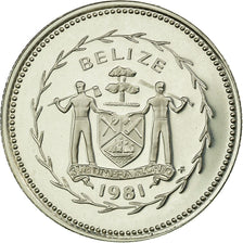 Moneta, Belize, 10 Cents, 1981, Franklin Mint, MS(65-70), Srebro, KM:48a