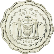 Moeda, Belize, Cent, 1981, Franklin Mint, MS(65-70), Prata, KM:46a