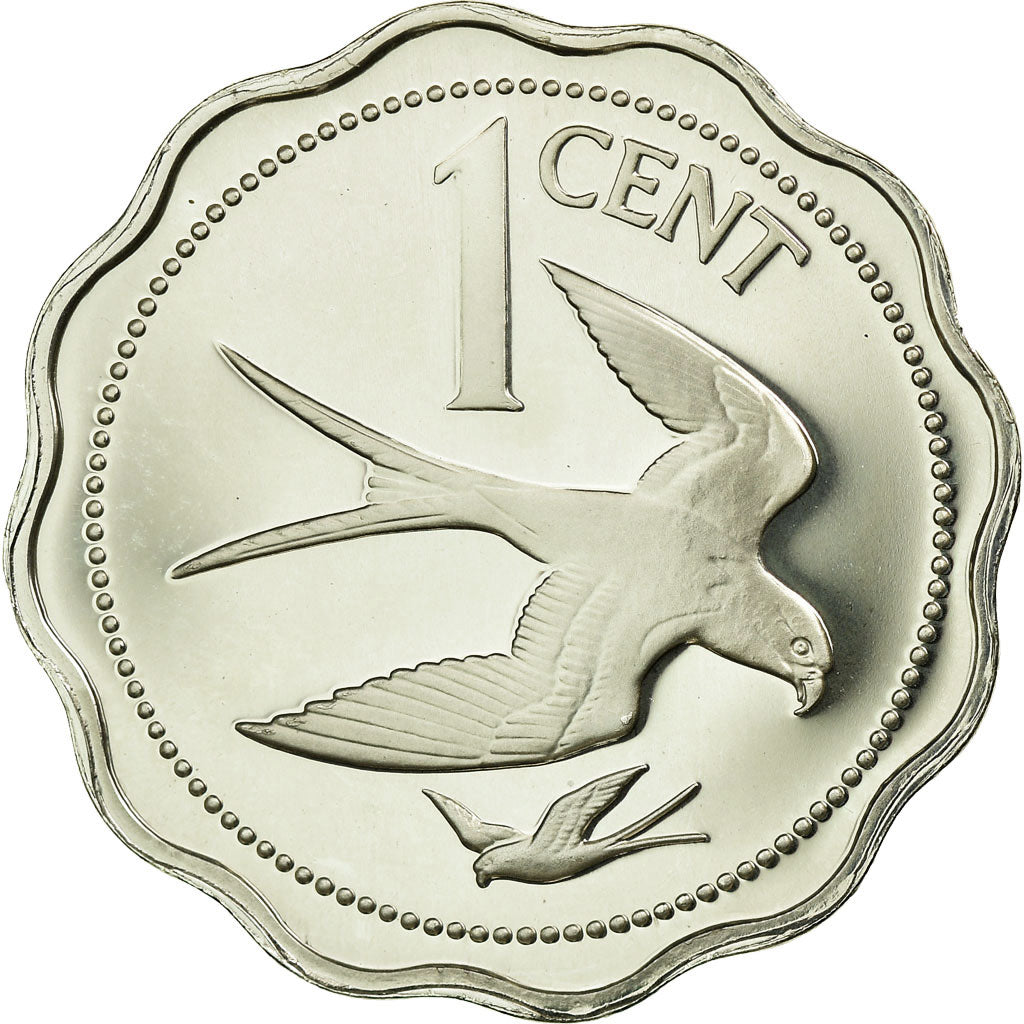 Moeda, Belize, Cent, 1981, Franklin Mint, MS(65-70), Prata, KM:46a