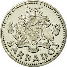 Coin, Barbados, 2 Dollars, 1975, Franklin Mint, MS(65-70), Copper-nickel, KM:15