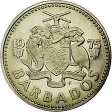 Monnaie, Barbados, 25 Cents, 1975, Franklin Mint, FDC, Copper-nickel, KM:13