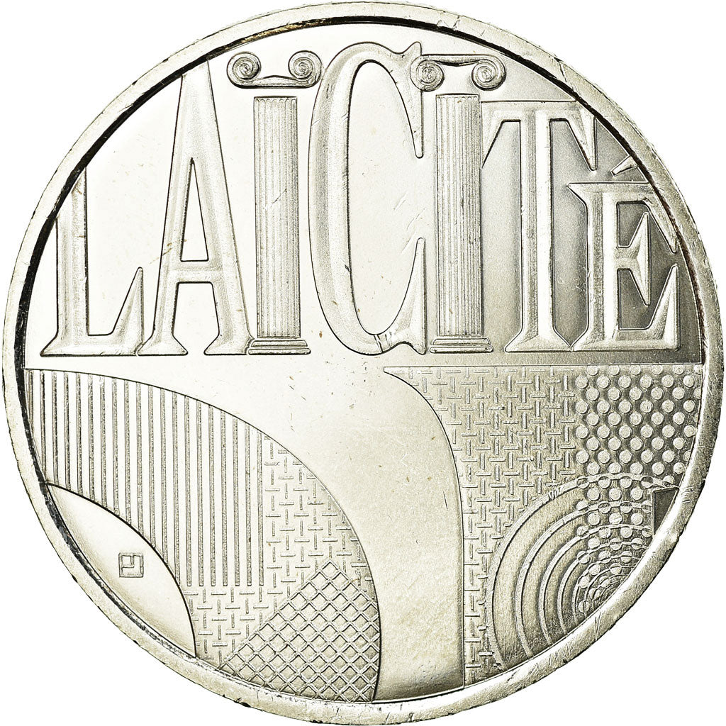 France, 25 Euro, Laicité, 2013, AU(55-58), Silver