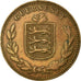 Coin, Guernsey, 8 Doubles, 1920, Heaton, Birmingham, EF(40-45), Bronze, KM:14