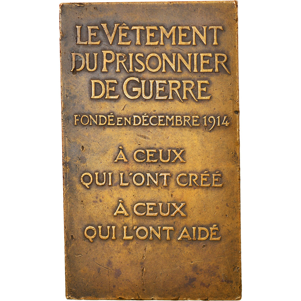 France, Medal, Le Vêtement du Prisonnier de Guerre, Politics, Society, War