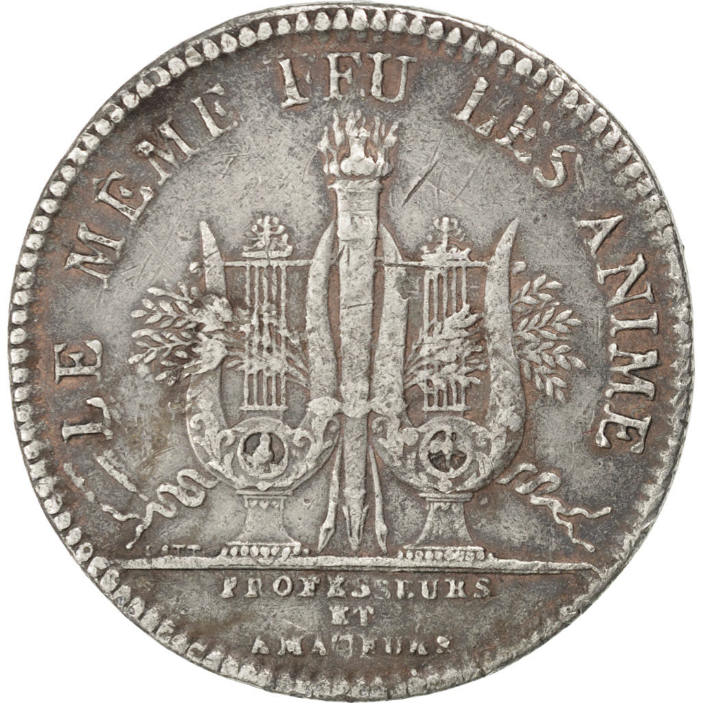FRANCE, Arts & Culture, Louis XVI, Medal, EF(40-45), Gatteaux, Tin, 32, 13.30