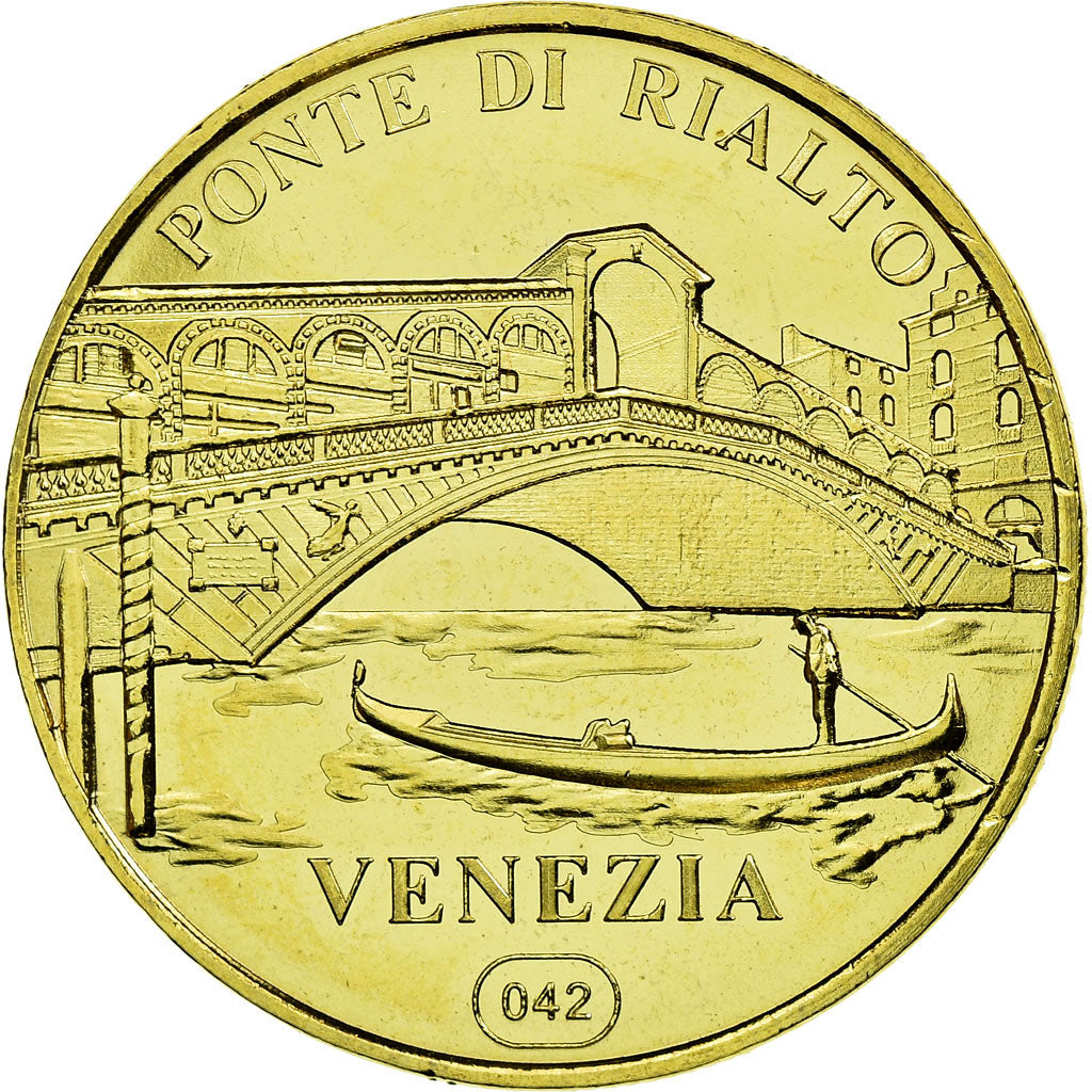 Italie, Jeton, Jeton Touristique, Venise - Pont du Rialto, Arts & Culture, 2004
