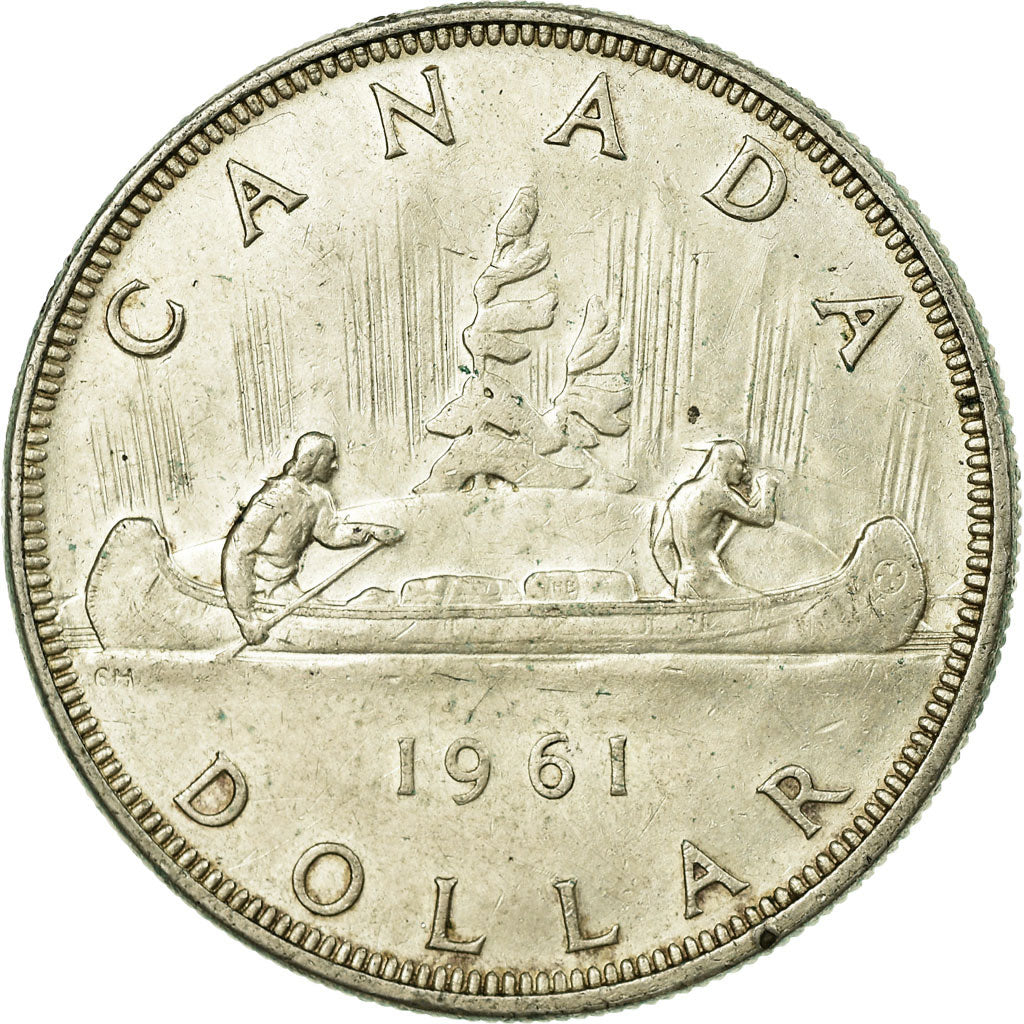 Coin, Canada, Elizabeth II, Dollar, 1961, Royal Canadian Mint, Ottawa