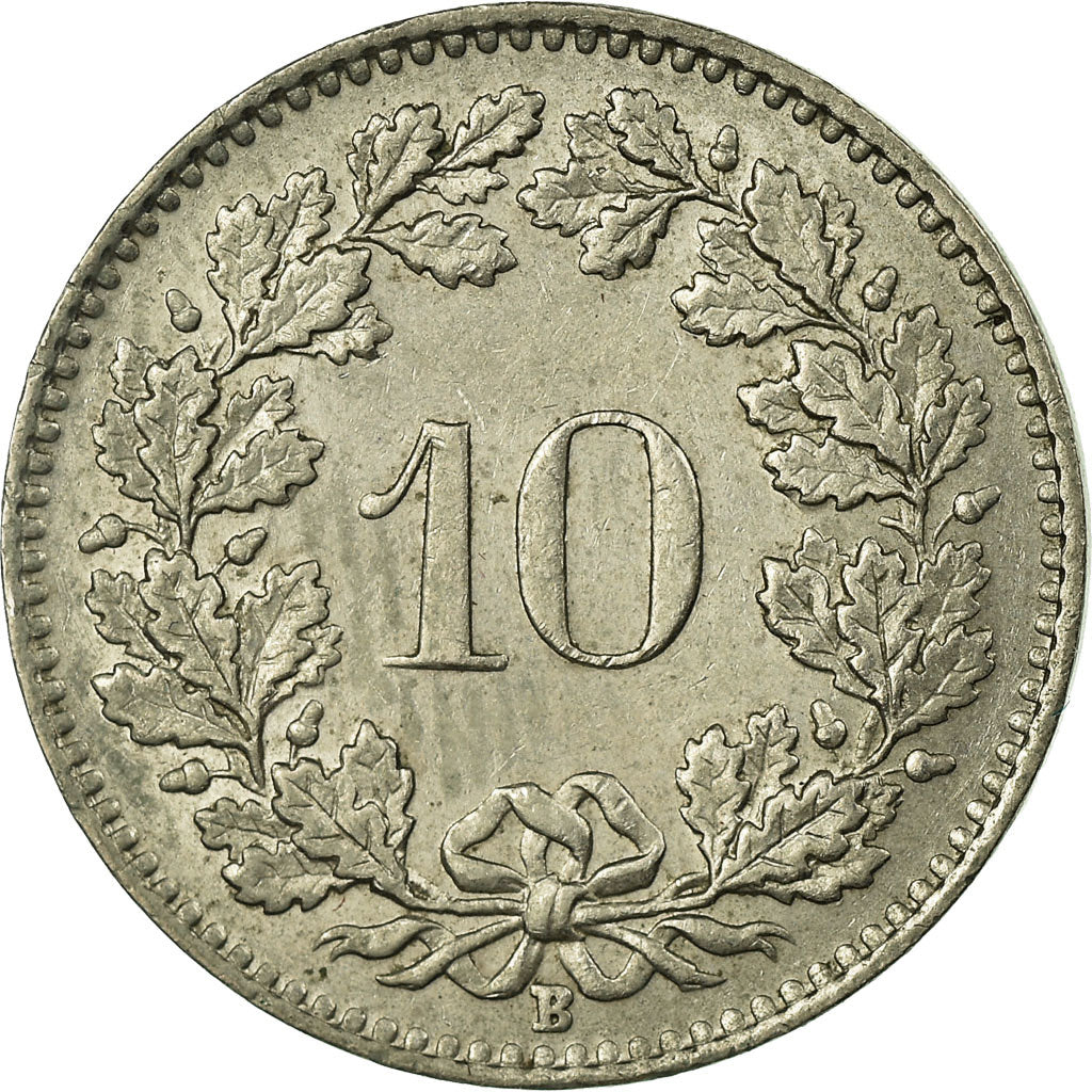 Coin, Switzerland, 10 Rappen, 1961, Bern, VF(30-35), Copper-nickel, KM:27