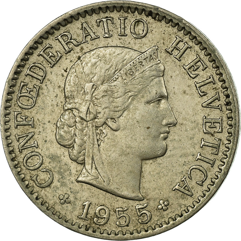 Monnaie, Suisse, 5 Rappen, 1955, Bern, TB+, Copper-nickel, KM:26