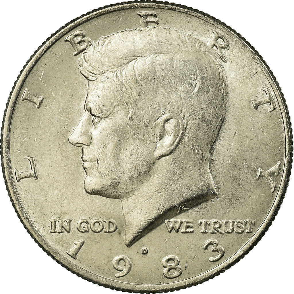 Coin, United States, Kennedy Half Dollar, Half Dollar, 1983, U.S. Mint, Denver