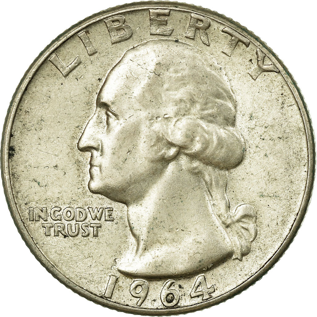 Coin, United States, Washington Quarter, Quarter, 1964, U.S. Mint, Philadelphia