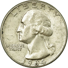 Coin, United States, Washington Quarter, Quarter, 1964, U.S. Mint, Philadelphia
